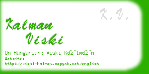 kalman viski business card